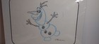 Authentic Disney Parks Artist Sketch Olaf Frozen Hand Signed Daniel St Pierre Ma