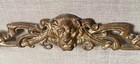 Antique C1890 Art Nouveau Gilt Bronze Lion Head Frame Furniture Applique Mount