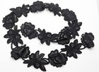 Vintage Antique Mourning Edwardian Victorian French Trim Lace Floral 33 x 1-3 4 