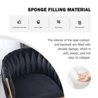 Black Velvet Bar Stools Set Of 4 - Modern Swivel Counter Height Chairs