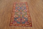 Tribal Geometric Hand-knotted Accent Rug 4x8 Traditional Tribal Wool Carpet