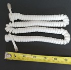 Antique Telephone White Coil Handset Cord Western Electric H4du Long Curly