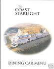 2 Amtrak Menus  Coast Starlight Northbound Southbound Passenger Dining Car 2001