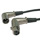 10 Pack 25ft Right Angle 3pin Shielded Xlr Mic Microphone Extension Cable Cord