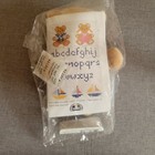 Dmc Stuffed Blue Bear Almost Done With Blank Cross Stitch A Teddy New In Package