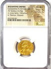 Constantine Iv Gold Av Solidus Byzantine Coin 668-685 Ad Certified Ngc Choice Au