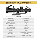 1-4x20 Lpvo Rifle Scope With Mount Illuminated Bdc Reticle -by Cvlife Jackalhowl