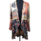 Johnny Was Reversible Patchwork Floral Kimono Jacket Xl Boho Mixed Print Tassel