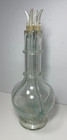 Vintage French 4 Chamber Liquor Decanter Bottle 11  W   Stoppers