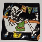 Talavera Tiles Bathtub Day Of The Dead Folk Art Handmade Mexican Pottery 4 