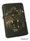 Pentagram Cat Lighter Matte Black Finish Free Engraving With Gift Box       