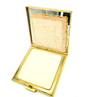 Beautiful Vintage Vivian Woodard Gold Toned Powder Compact Mirror W  Puff  Mint