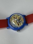 Rare Vintage Mechanical Watch Rotating Airplane Usa Map Bubble Dome Parts Only
