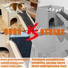 Wood Small Pet Castle Hideout With Ramp Guinea Pig Rabbit Hamster Cage House