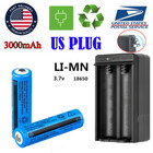 2x Multipurpose Batteries Rechargeable 3 7v 3000mah Li-ion Battery dual Charger