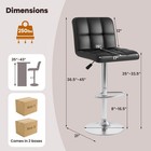 Modern Swivel Bar Stools Set Of 4 With Heavy-duty Metal Base   Footrest Back