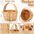 16 Pcs 11   X 6 5   Large Wooden Apple Basket Bushel Baskets Handle