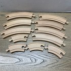 Lot Of 11 Brio Train Curved Track Wooden Pieces Compatible W  Thomas 7    4   