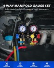 R410a R22 R134a 4 Way Ac Manifold Gauge Set With Hoses