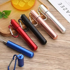 Stainless Steel Reusable Collapsible Straw Portable Retractable Metal Straw With