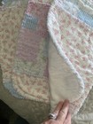 Baby Burp Cloths Set  Of 5 Handmade New Rag Edge Bows Girl Infant Newborn New