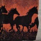 Silver Thread Vest Mens M Fleece Horse Print Sunset Southwest Made In Usa