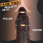 11 5  Thick Bbc Big Black Dildo - 10  Girth Xxxl Huge Silicone Dildo