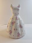 Rachel  Ashwell Simply Shabby Chic Pink Porcelain Rose Dress Night Light Lamp