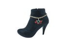 Women Gold Metal Chain Boot Bracelet Anklet Shoe Joy Charm Winter Style Jewelry