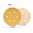 50 100pcs 6 Inch Hook Loop Sanding Discs 80 120 180 Grit 6-hole Sander Sandpaper