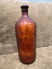 Vintage 1930s Amber Glass Clorox Bottle 16oz