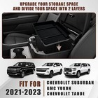 For 2021-2026 Yukon Tahoe Suburban Center Console Tray Middle Organizer Black
