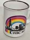  Vintage Rainbow      Chicago Skyline Ceramic Coffee Tea Mug        