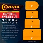 Custom Shop 24-pc Body Filler Spreader Set  6 Ea 3   4   5     6  - Auto Repair