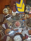 Junk Drawer Lot- Vintage  Metals Coins Lighters  Steam Pump   More
