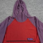 Melanzana Micro Grid Hoodie Kids Large Red Pullover Fleece Layer Leadville