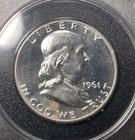 1961 Proof Franklin Half Dollar Pcgs Pr65 Old Early Rattler Holder 109 Prefix