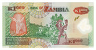 Zambia 1000 Kwacha 2008 P-44 Aardvark  Tractor Uncirculated Polymer Banknote