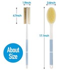 Back Scrubber Anti Slip For Shower  Shower Brush Long Handle With Stiff And Soft