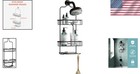 Over Shower Head Organizer  2-shelf Rustproof Aluminum Caddy In Bronze Finish