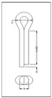 10 Pc Stainless Steel Split Pin 5 32  X 2 1 2  Length Cotter Spc4x65