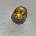 Vtg Cloisonne Blue Yellow Enamel Gold Tone Bird Sewing Thimble Animal Read Desc