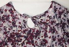 Women s Peasant Blouse Top Floral Leaf Print Lightweight Silky Feel Size S-l