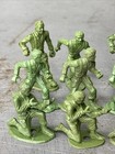 Vintage Mpc Ring Hand Soldier Lot Of 12 Walking Kneeling Lunging Green 2 5   