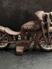 Vintage Cast Iron  patrol  Toy Motorcycle Figurine     Antique Style Collectible