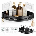 Bathroom Corner Shelf  Aluminum Shower Caddy Wall Mounted Shampoo Organizer Rack