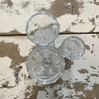 Lot Of 3 Vintage Clear Glass Various Sizes Vases Beautiful Patterns No Flaws