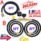 5ft Propane Hose Fitting 2-way Y-splitter Valve Hose Assembly  For Qcc1   Type1