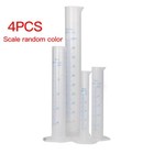 4pcs Transparent Measuring Cylinders     Sturdy Lab Tools For Accurate Use