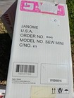 Janome Sew Mini Sewing Machine Compact Portable White   Red With Box 